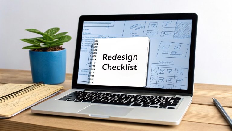 Redesign checklist promotional image. Website Services-Kansas City.