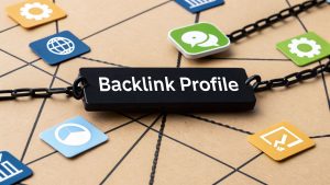 Backlink profile SEO promotional image. Website Services-Kansas City